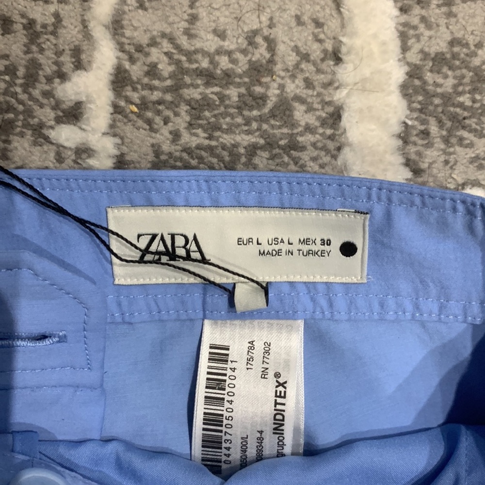 Zara Light Blue Straight Leg Pants - Picture 14 of 16